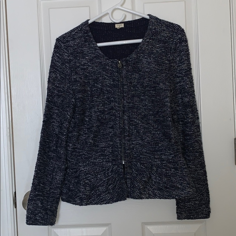 JCrew tweed jacket/ or cardigan!